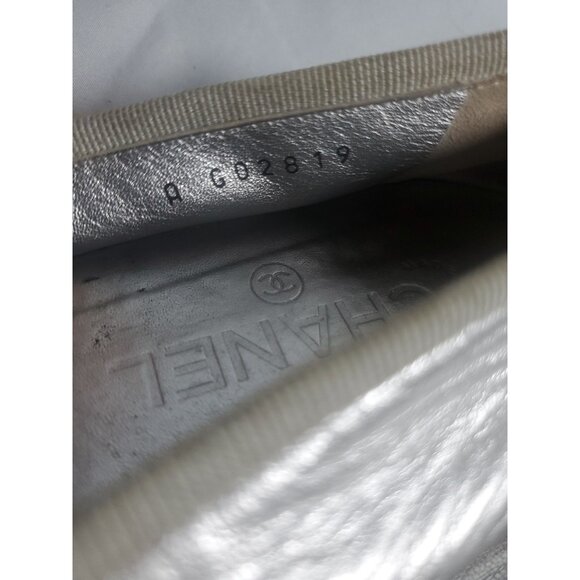 Chanel Gold Metallic Ballet Flats EU Size 42 US 10 G02819 Made in Italy - Picture 9 of 16